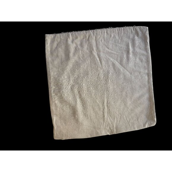 West Elm Boucle Pillow Cover 18x18 NWT Gray Wool Blnd Modern Neutral Cotton Back - Picture 3 of 9